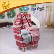 Woven Made In China 100% Wool Material Airline Gift Twill Style Wool Blanket